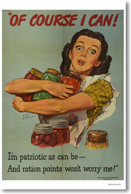 Of Course I Can - WPA American Vintage Reproduction Art WW2 Poster (vi569) PosterEnvy