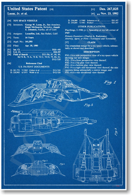 Star Wars - Snow Speeder Patent - NEW Famous Invention Patent Poster (fa158) PosterEnvy