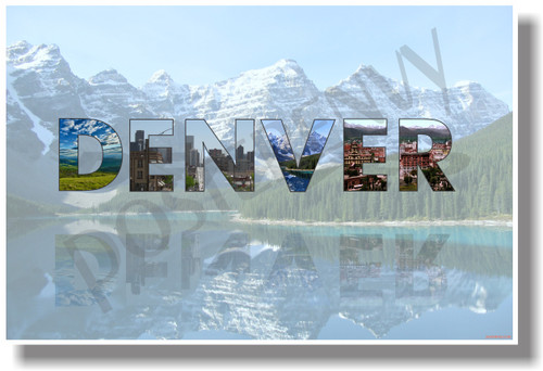 Denver Colorado Mountains Lakes Tree Forest Wilderness NEW U.S State Travel Poster Gift PosterEnvy United States