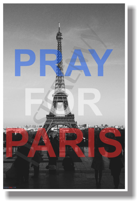 Pray for Paris 2 France French Terror Terrorism Eiffel Tower NEW World Travel Poster (tr582)