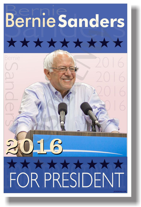 Bernie Sanders for President 2016 (blue) NEW USA Election Feel the Bern Democrat POSTER (po040)