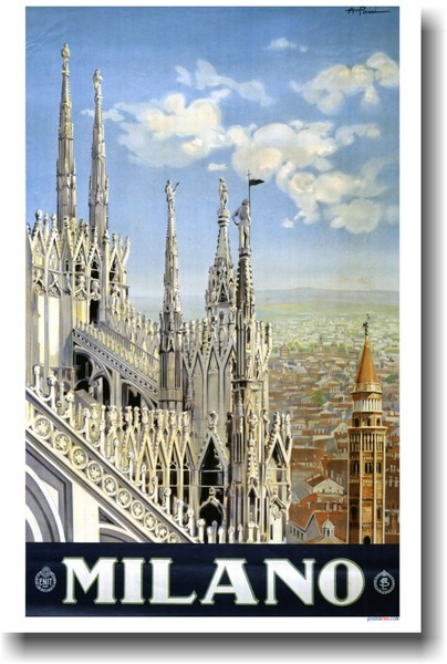 Milano - by artist A. Pomi circa 1930 Italy