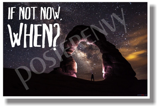 If Not Now, When? - New Motivational Poster (cm1149)