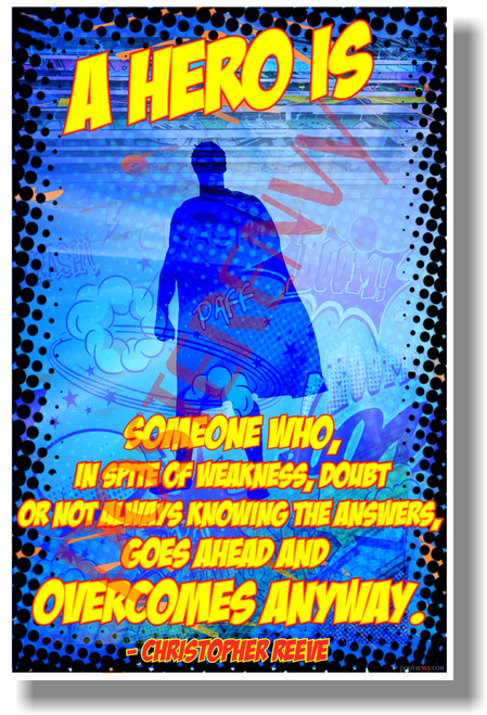 A Hero Is... #2 - Christopher Reeve - NEW Motivational Poster (cm1154) PosterEnvy Poster