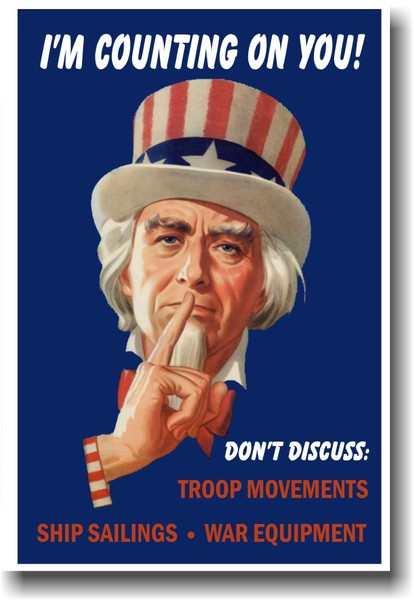 I'm Counting on You - Don't Discuss - Vintage Reproduction Poster