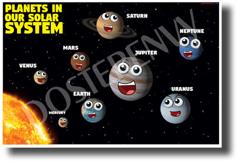Planets In Our Solar System - NEW Grade School Classroom Science Poster