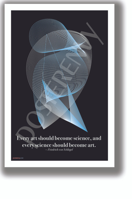 Every Art Should Become Science, And Every Science Should Become Art - Friedrich Von Schlegel - NEW Classroom Motivational Poster (cm1270)