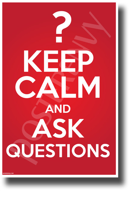 Keep Calm and Ask Questions - NEW Motivational Classroom POSTER (cm1276)