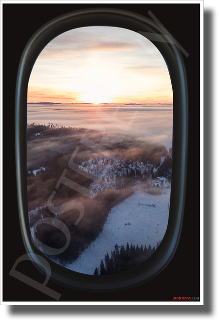 Winter Tundra - Airplane Window View - NEW World Travel Poster (tr619)