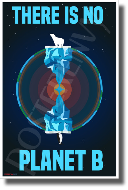 There Is No Planet B - North & South - New Environmental Awareness POSTER