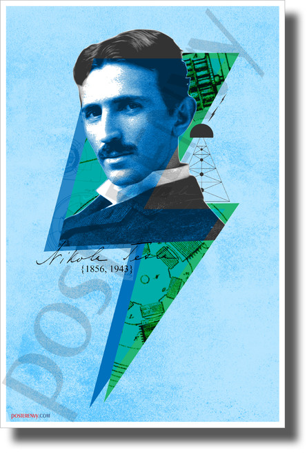 Nikola TEϟLA Pop Art Design - NEW Classroom Novelty Fun Motivational Poster