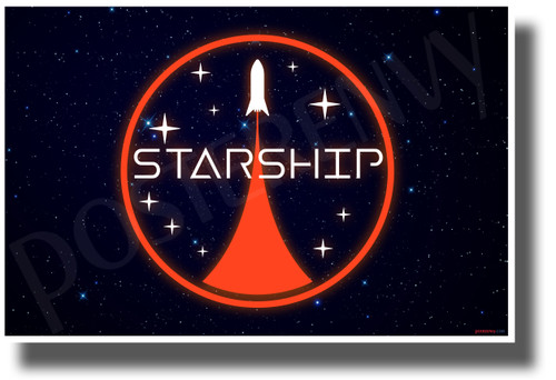 Starship Space Icon - SpaceX - NEW Humor Novelty POSTER