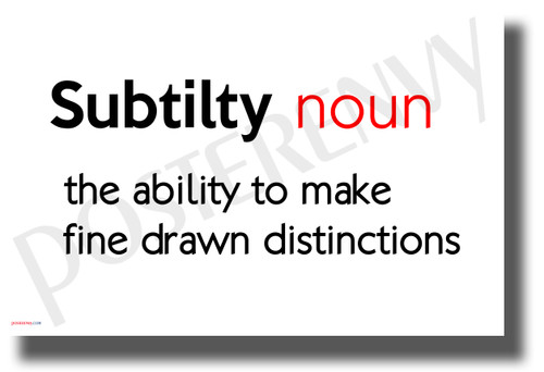 Subtilty 2  -  NEW humor POSTER