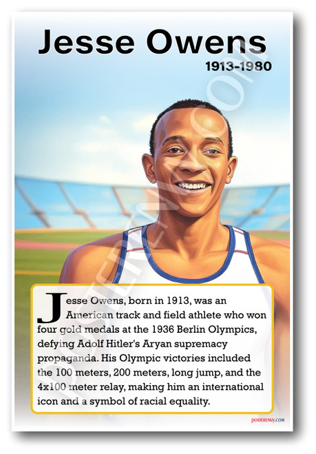 Jesse Owens - Olympic Athlete - Biography Poster 18 x 12 inch