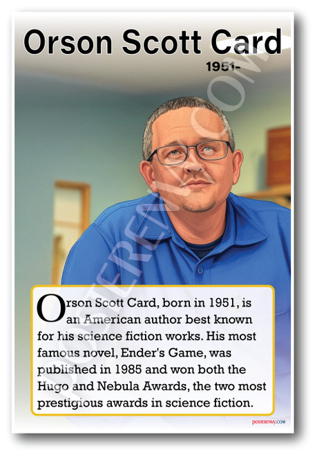 Orson Scott Card - Sci-Fi Author - Biography Poster 18 x 12 inch