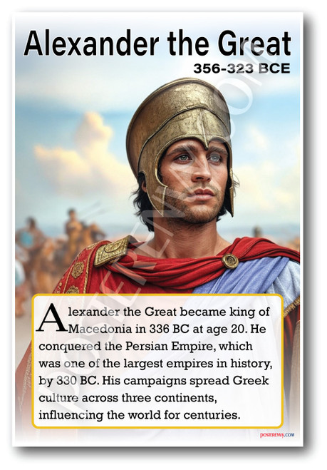 Alexander the Great - Ancient Military Leader - Biography Poster 18 x 12 inch