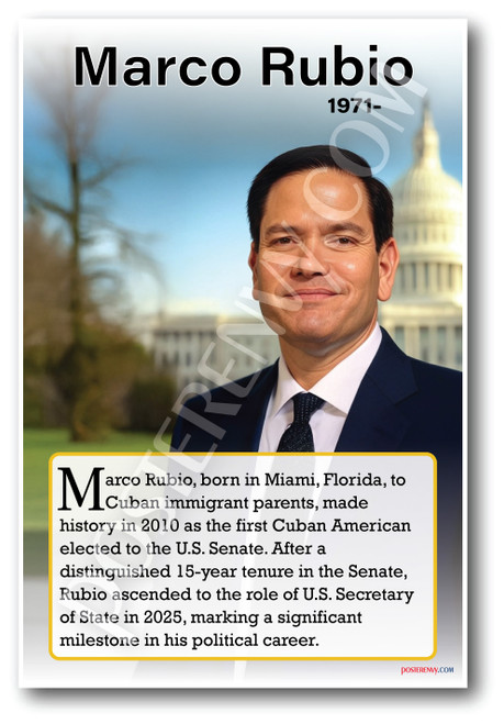 Marco Rubio - U.S. Senator - Biography Poster 18 x 12 inch