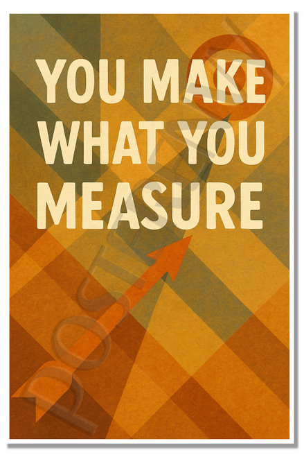 You Make What You Measure – Classroom Motivation Poster – 18 inch x 12 inch