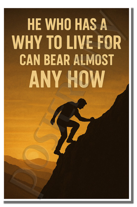 He who has a why to live for can bear almost any how - Inspirational Poster - 18 inch x 12 inch