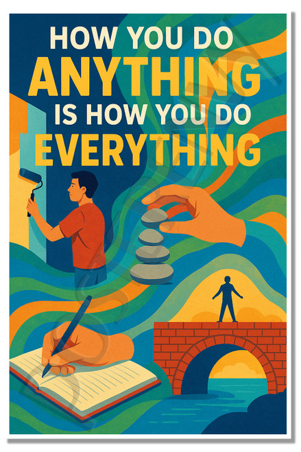 How You Do Anything Is How You Do Everything – Inspirational Poster – 18 inch x 12 inch