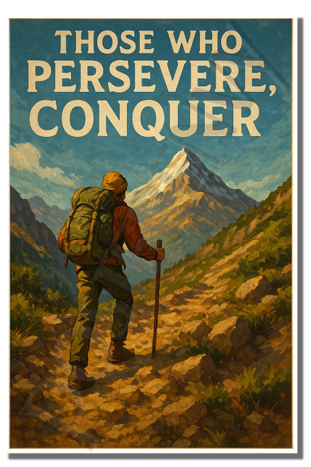 Those who preserve conquer 1 - Inspirational Poster - 18 inch x 12 inch