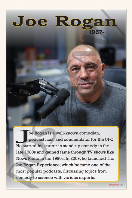 Joe Rogan - Podcaster & Commentator - Biography Poster 18" x 12"