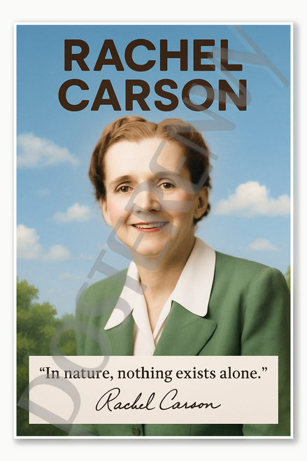 Rachel Carson American Woman Female Biologist Scientis Silent Spring Author Poster - 18 inch x 12 inch