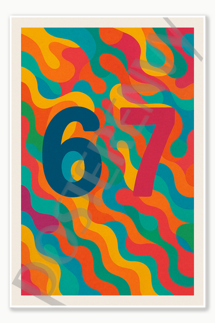 6 7 -1 Poster - 18 inch x 12 inch