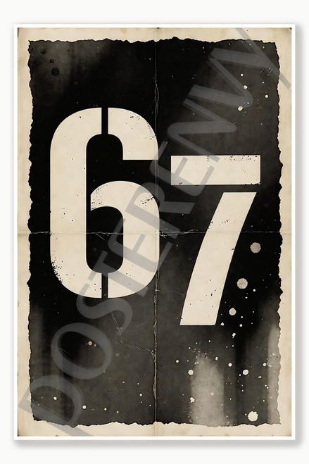 6 7 Grok 4 Poster - 18 inch x 12 inch