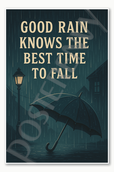 Good rain knows the best time to fall - Squid Game Poster - 18 inch x 12 inch