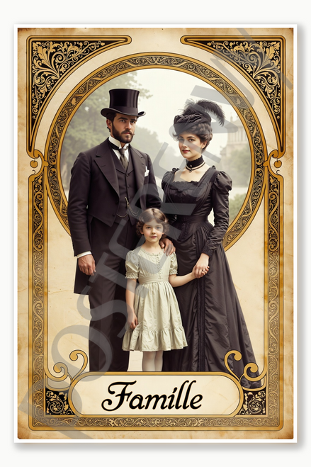 Famille - Family 1 Poster - 18 inch x 12 inch