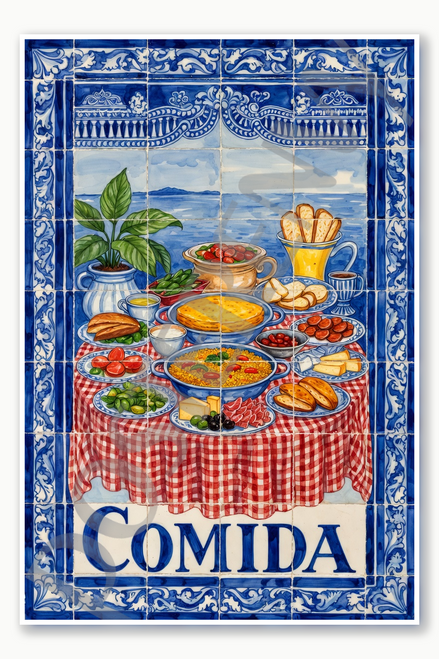 food comida Poster - 18 inch x 12 inch