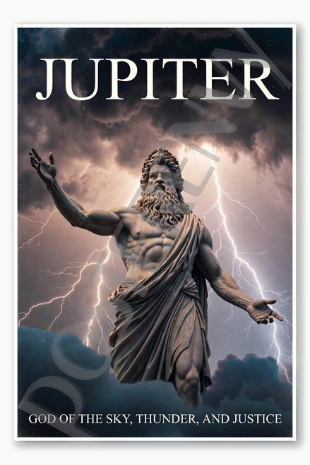 Jupiter King of the gods god of the sky thunder and justice Poster - 18 inch x 12 inch