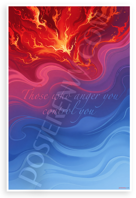 Elizabeth Kenny "Those Who Anger You Control You" Inspirational 12x18 US Made Poster