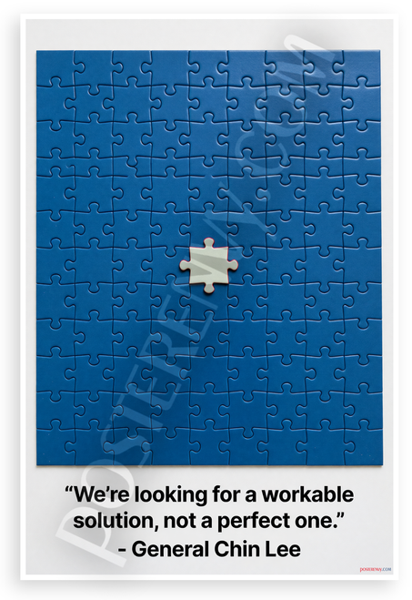 General Chin Lee "Workable Solution Not Perfect" Inspirational 12x18 US Made Poster