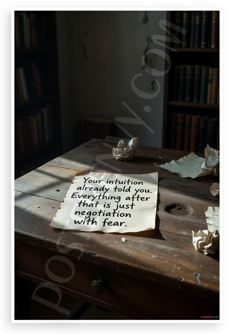 Your Intuition Already Told You Quote Inspirational 12x18 US Made Poster
