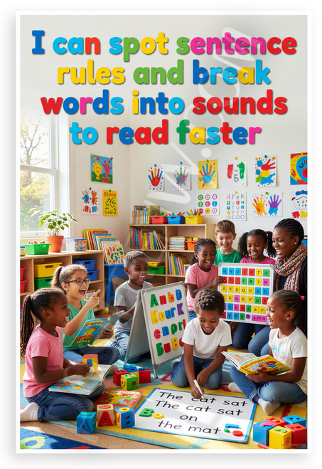 "I Can Spot Sentence Rules" Reading Empowerment Classroom 12x18 US Made Poster