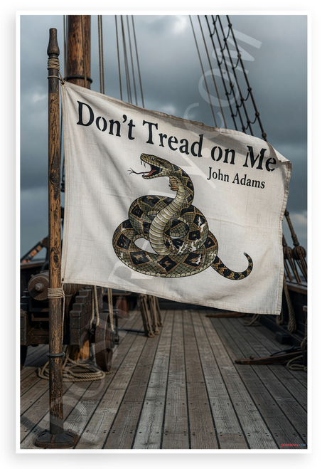John Adams "Don't Tread on Me" Gadsden Snake Flag Patriotic 12x18 US Made Poster