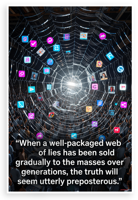 When a Well-Packaged Web of Lies Truth Quote Inspirational 12x18 US Made Poster