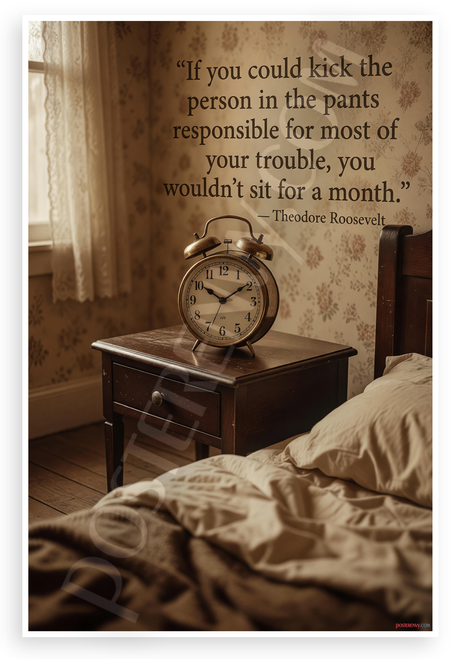 Theodore Roosevelt 'If You Could Kick the Person in the Pants' Quote Inspirational 12x18 US Made Poster