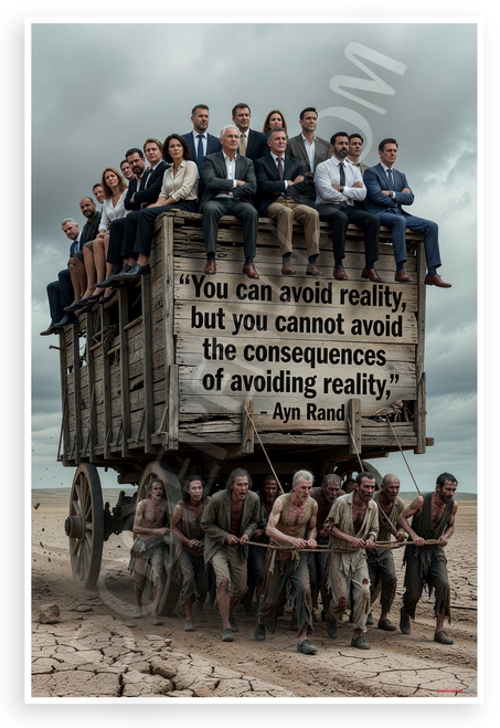Ayn Rand "You Can Avoid Reality But Cannot Avoid Consequences" Inspirational 12x18 US Made Poster