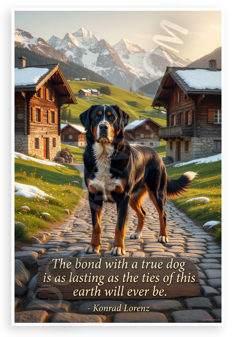 Konrad Lorenz "Bond with a True Dog" Inspirational 12x18 US Made Poster