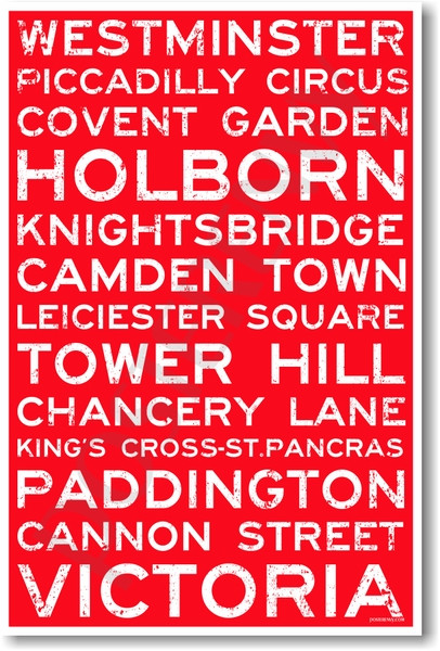London Signs - NEW World Travel Poster