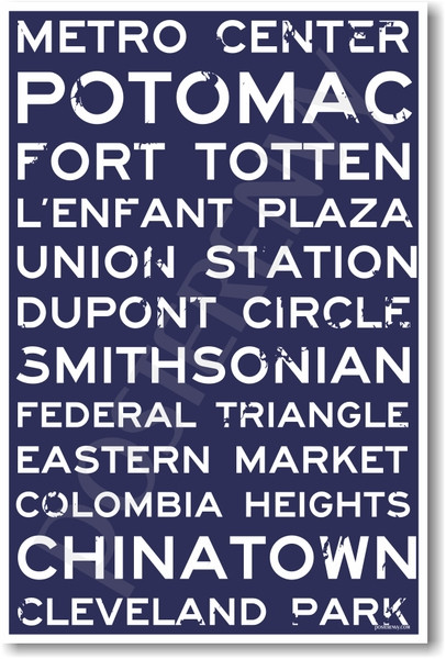 Washington DC Signs - NEW World Travel Poster
