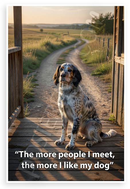 Anonymous "The More People I Meet, the More I Like My Dog" Dog Lover 12x18 US Made Poster