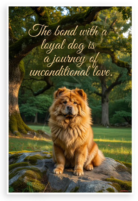 The Bond with a Loyal Dog Unconditional Love Quote Chow Chow 12x18 US Made Poster