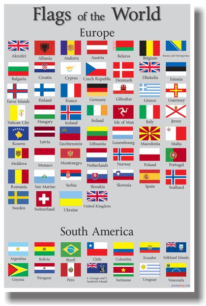 Flags of the World 2 - NEW World Travel Poster