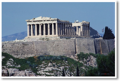 Ancient Greek Temple Ruins - Close Up