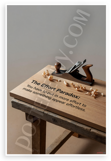 The Effort Paradox You Have to Put in More Effort Quote Inspirational 12x18 US Made Poster