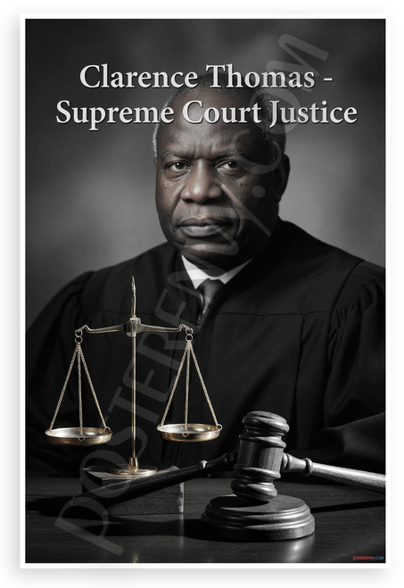 Clarence Thomas Supreme Court Justice Portrait 12x18 US Made Poster